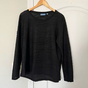 Simply Vera Vera Wang | black long sleeve top - XL